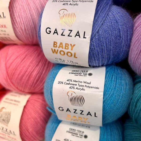 Baby Wool (40% мериносовая шерсть, 20% кашемир, 40% полиакрил), 175м/50гр