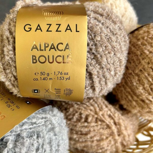 Alpaca Boucle (75% бэби альпака, 18% меринос, 7% полиамид), 140м/50гр