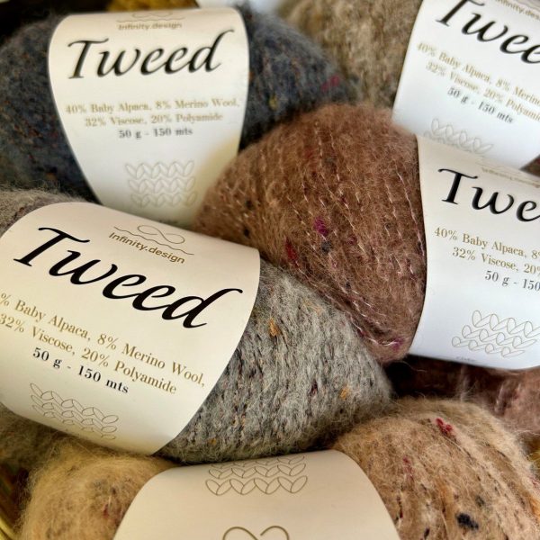 Tweed (40% бэби альпака, 8% мериносовая шерсть, 32% вискоза, 20% полиамид), 150м/50гр