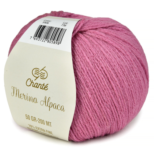 135-6 Chante Merino Alpaca (70% экстрафайн супервош шерсть мериноса, 18% полиамид, 12% альпака), 200м/50гр — изображение 1