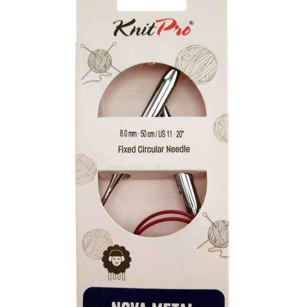 Спицы Knitpro Nova Metal круговые 8 мм 50 см, 10396