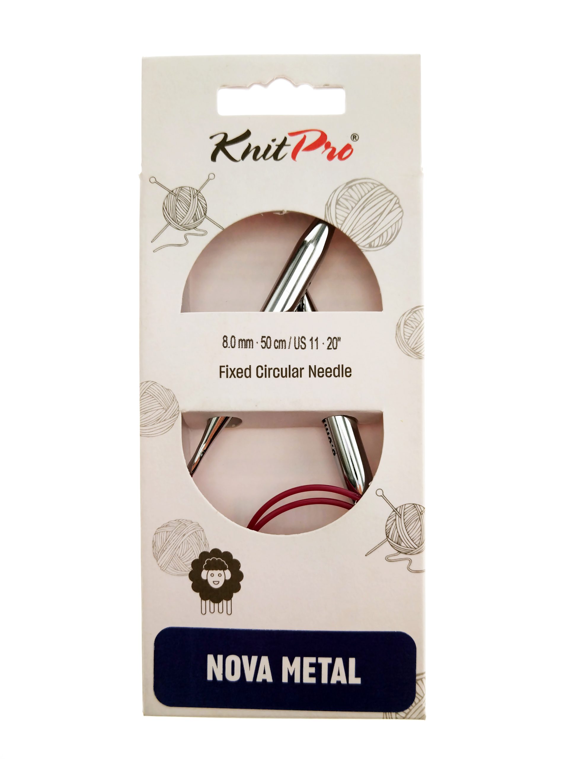 Спицы Knitpro Nova Metal круговые 8 мм 50 см, 10396