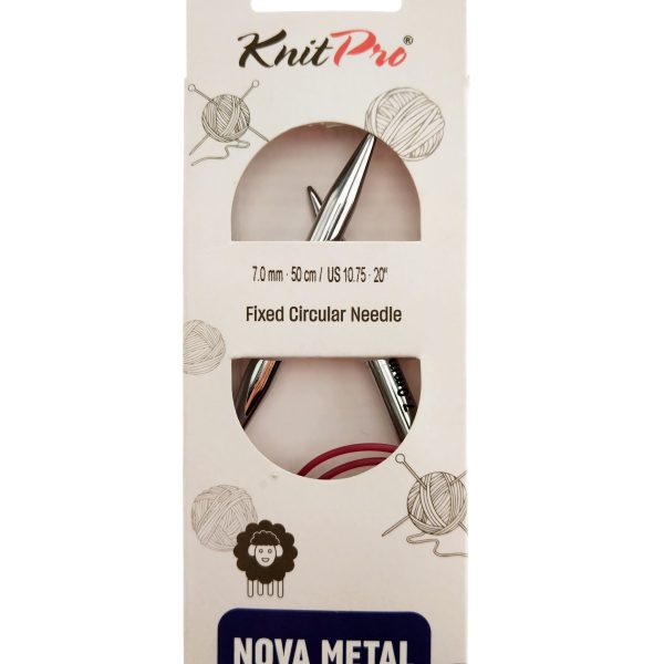 Спицы Knitpro Nova Metal круговые 7 мм 50 см, 10395